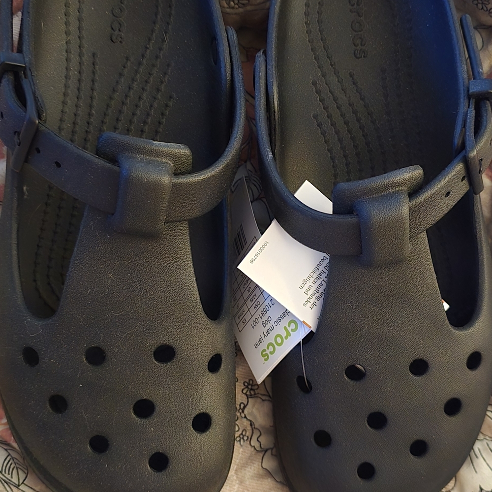CROCS Womens Black MaryJane NWT